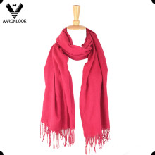 Women Fashion Plain Viscose Checked Shawl Scarf